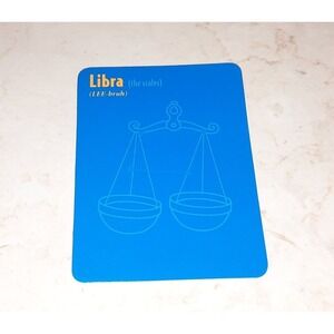 Vintage 1999 Stargo Game Replacement Piece LIBRA The Scales CARD